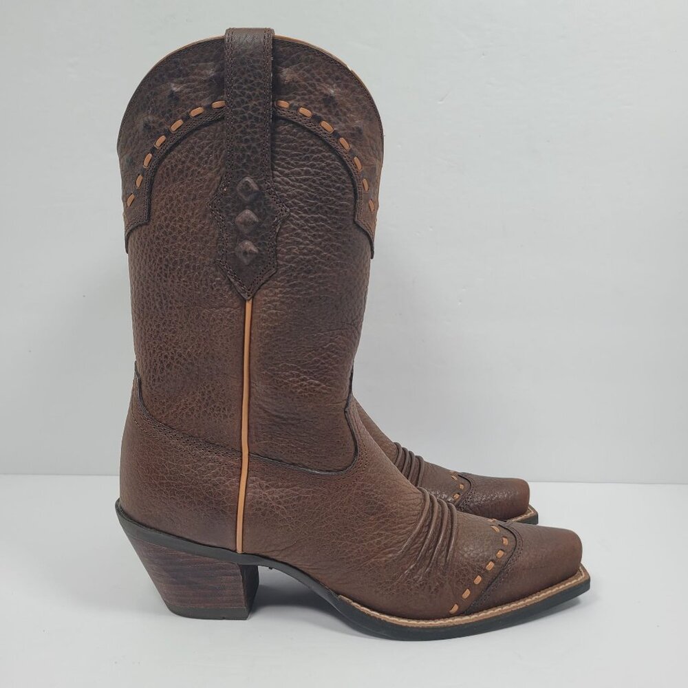 Ariat Rowdy Dixie Women’s Brown Oiled Leather Cowgirl Boots US Size 6B - Picture 1 of 12